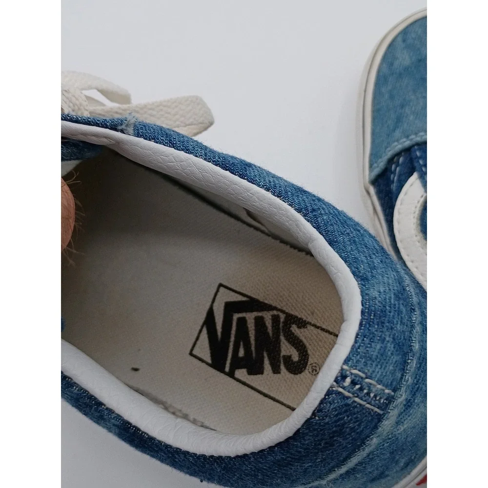 Vans Unisex Old Skool Blue Denim 5 Men 6.5 Women Low Top Skate Shoes